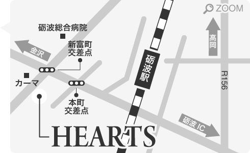 HEARTSへの地図